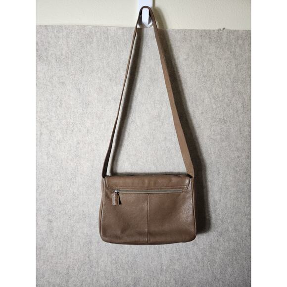 THE SAK Brown Pebbled Leather Hobo Crossbody Zip Bag Handbag - Picture 2 of 9